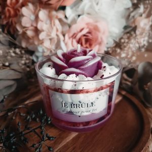 bougie rose personnalisé