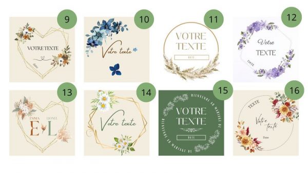 modèle étiquette ronde