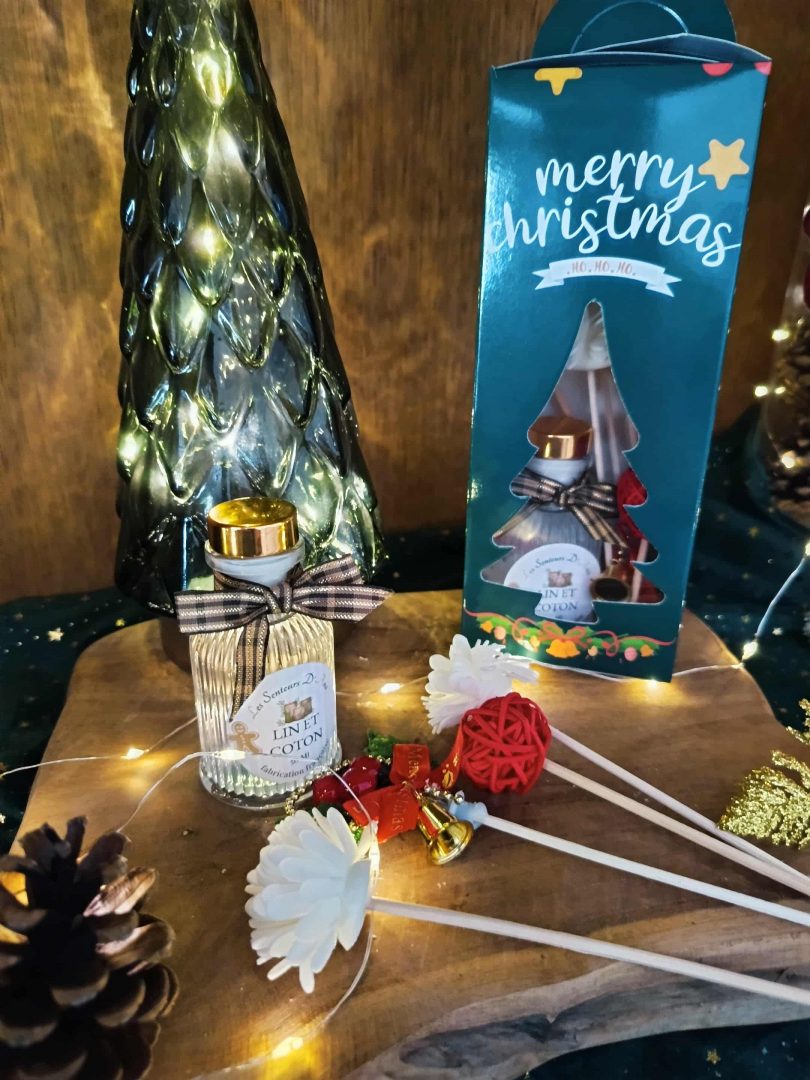 diffuseur de parfum noël – senteur lin & coton