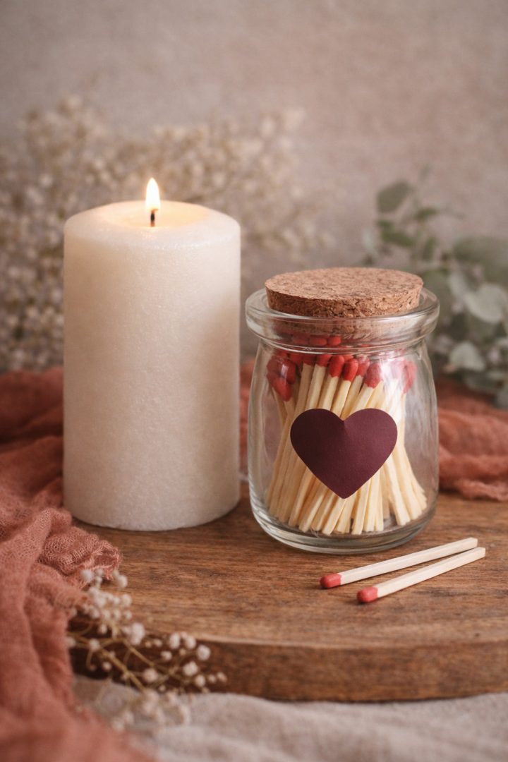 brûle parfum coeur blanc