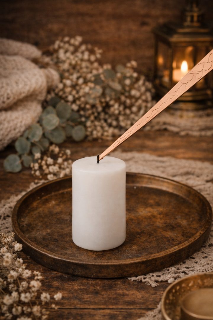 brûle parfum coeur blanc