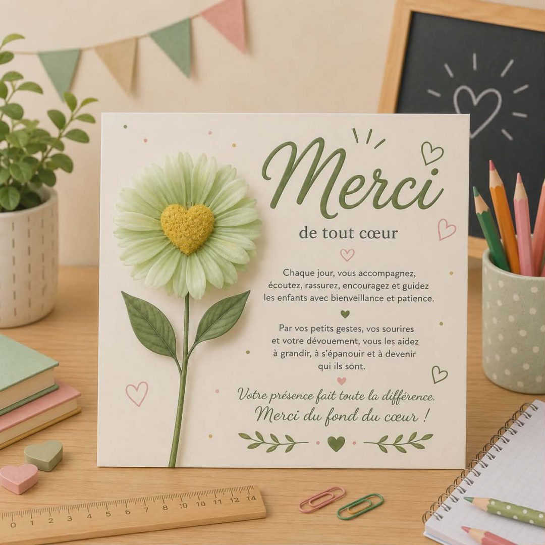 carte avec fondant marguerite