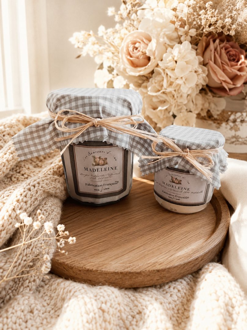 Bougie vintage vichy